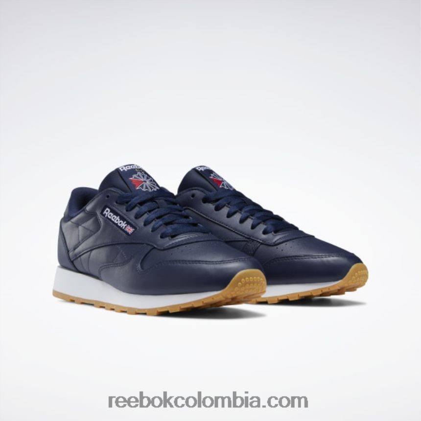 vector azul marino/ftwr blanco/reebok rubber gum-03 zapatos de cuero clasicos Reebok D260LP105