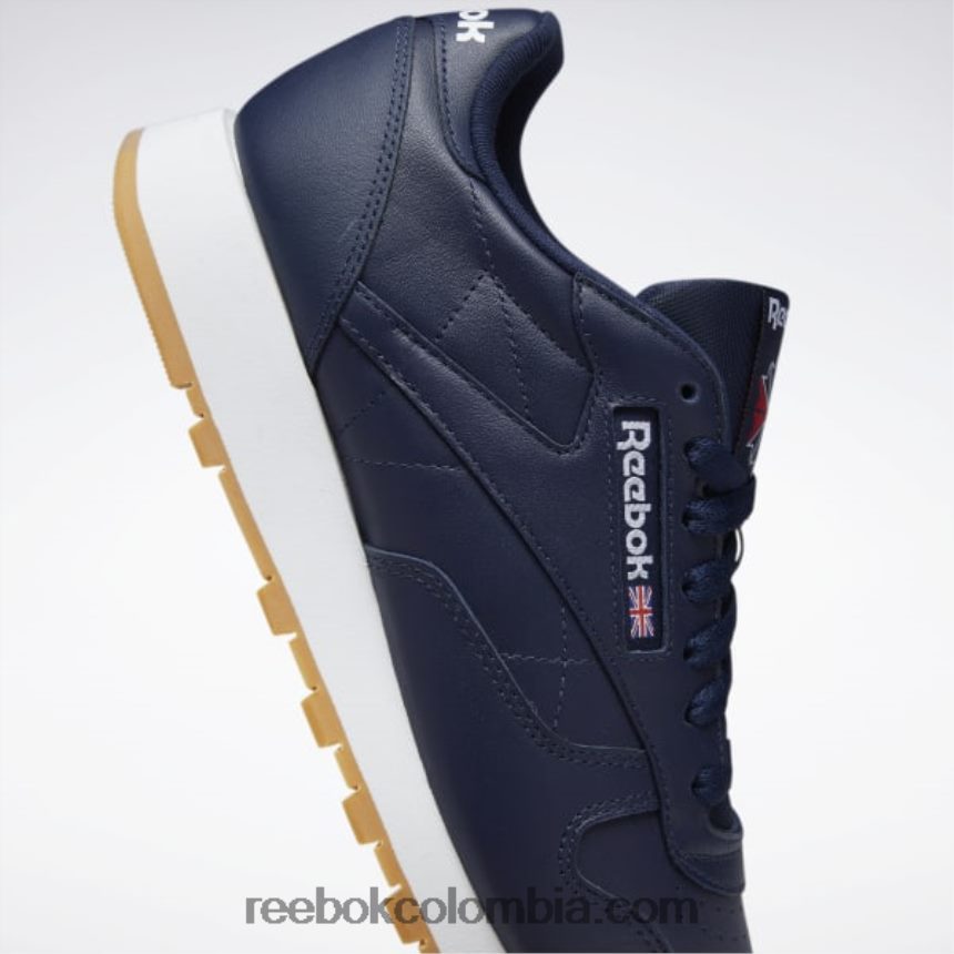 vector azul marino/ftwr blanco/reebok rubber gum-03 zapatos de cuero clasicos Reebok D260LP105