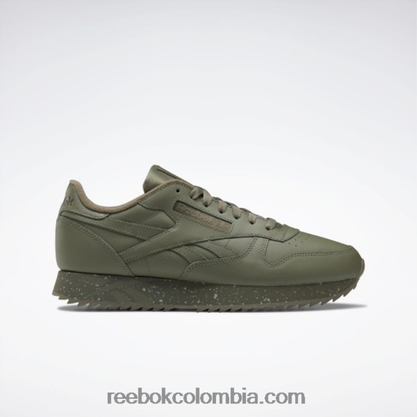verde cazador/gris puro 3/verde militar zapatos clásicos de cuero ondulado Reebok D260LP238