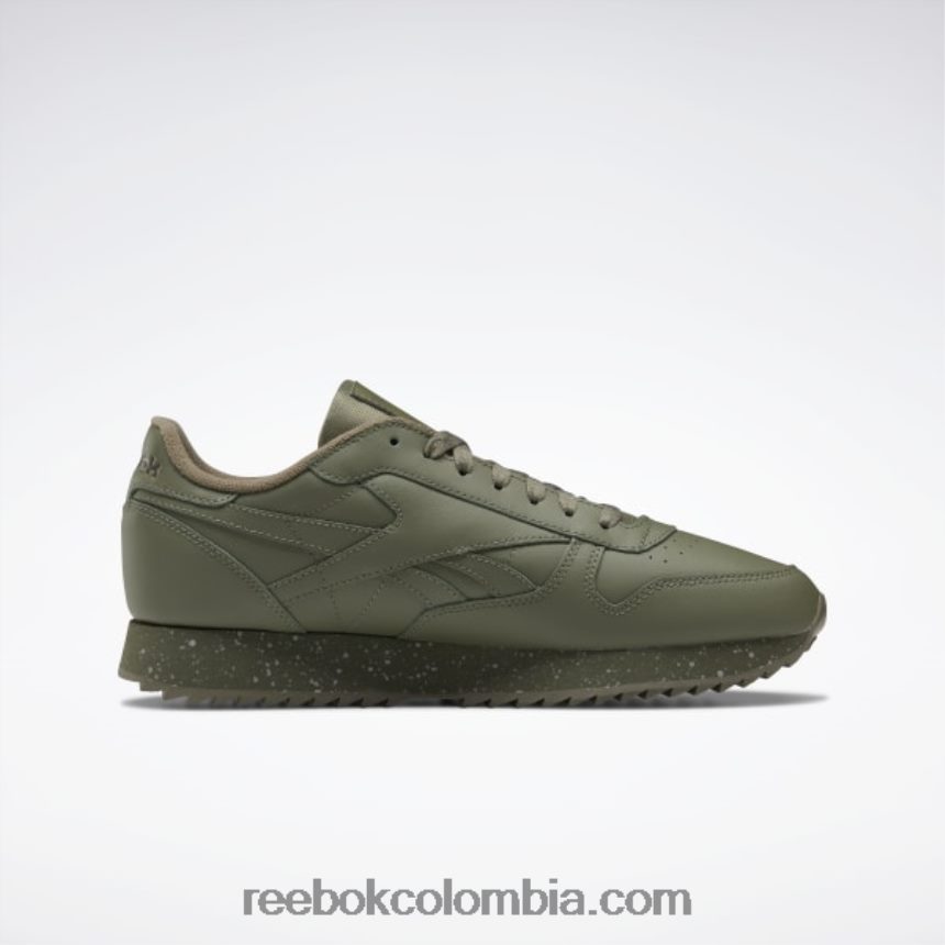 verde cazador/gris puro 3/verde militar zapatos clásicos de cuero ondulado Reebok D260LP238