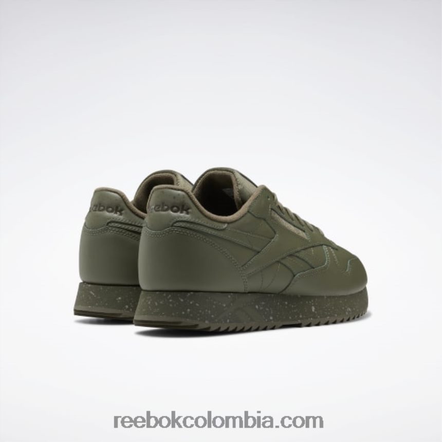 verde cazador/gris puro 3/verde militar zapatos clásicos de cuero ondulado Reebok D260LP238