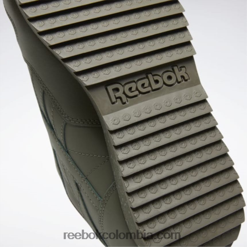 verde cazador/gris puro 3/verde militar zapatos clásicos de cuero ondulado Reebok D260LP238