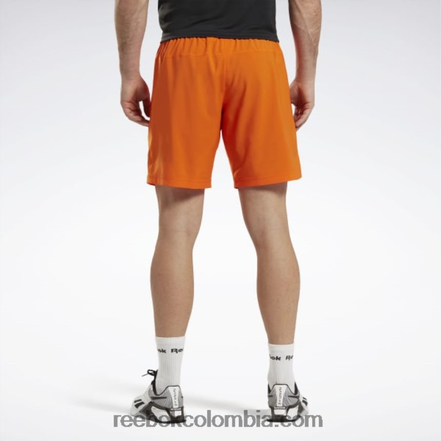 hombres aplastar naranja s23-r pantalones cortos listos para entrenar Reebok D260LP1156
