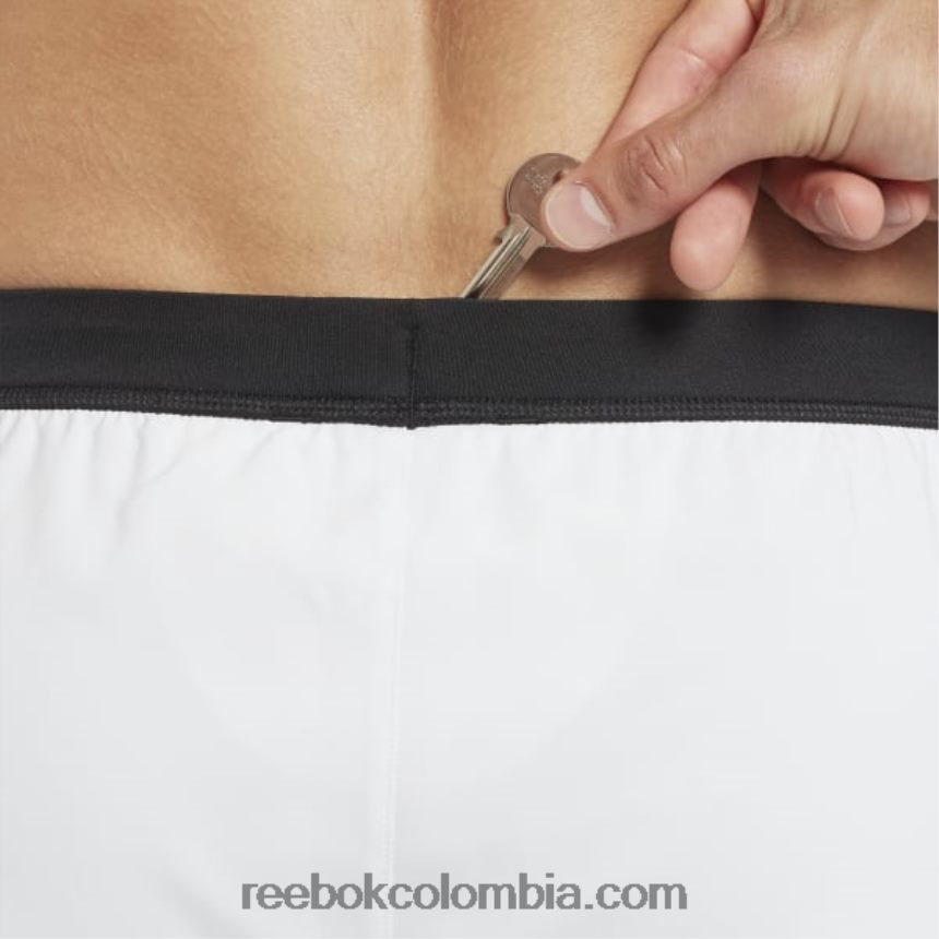 hombres blanco Pantalones cortos para correr Reebok D260LP1290
