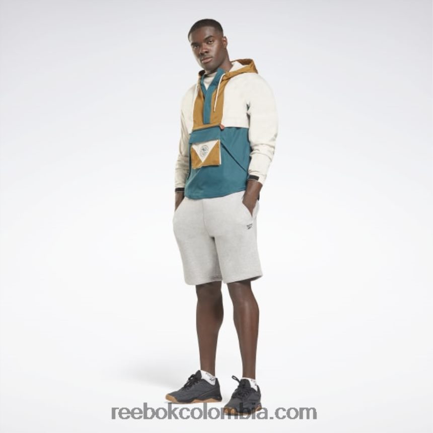 hombres brezo gris medio pantalones cortos de identidad Reebok D260LP1330