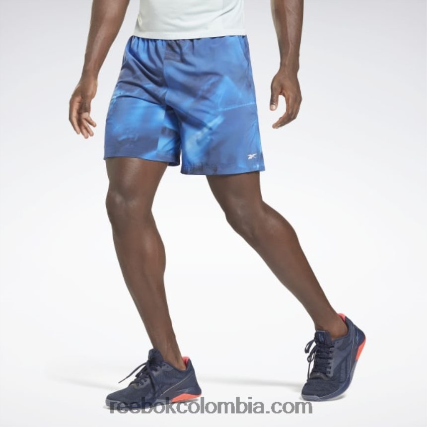 hombres cobalto brillante shorts austin con estampado integral Reebok D260LP1343