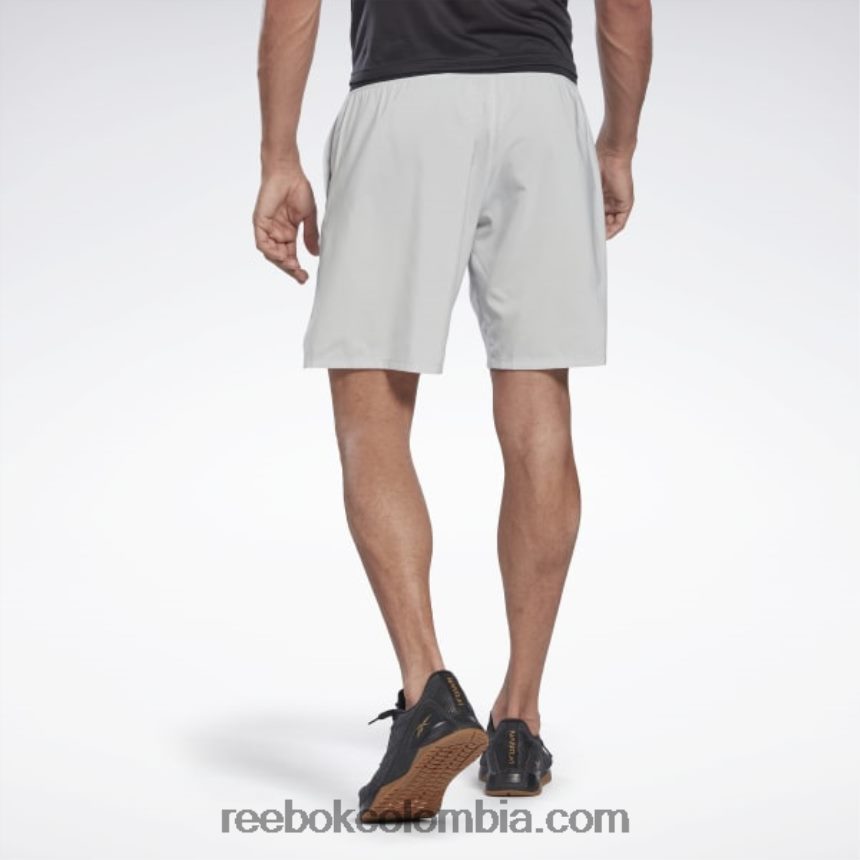 hombres gris puro 2 pantalones cortos de fuerza listos para entrenar Reebok D260LP1355