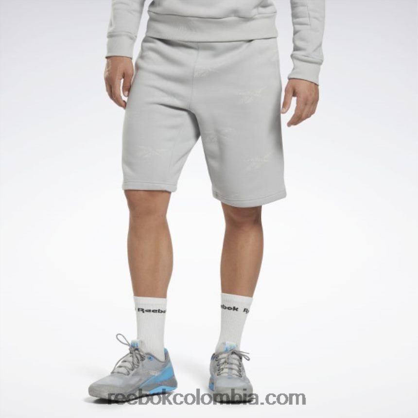 hombres gris puro 3 pantalones cortos de vellón de vector de identidad Reebok D260LP1285