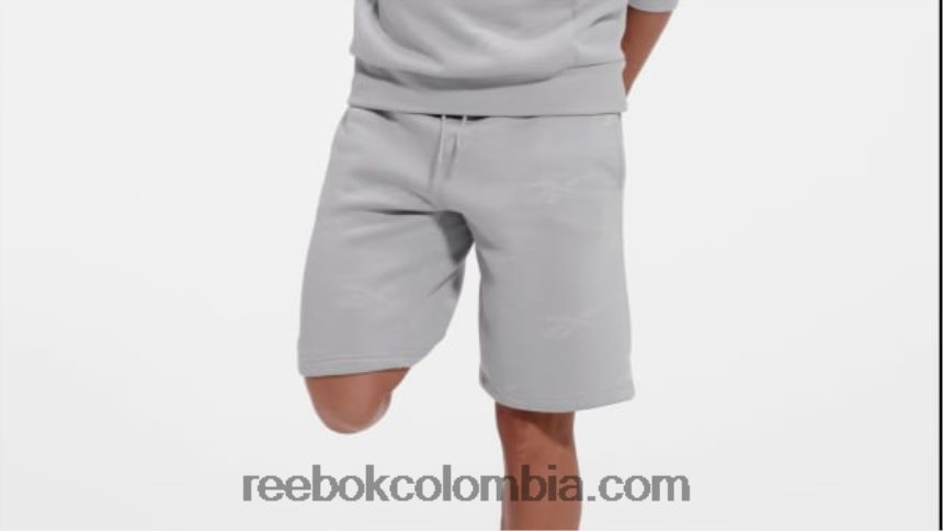 hombres gris puro 3 pantalones cortos de vellón de vector de identidad Reebok D260LP1285