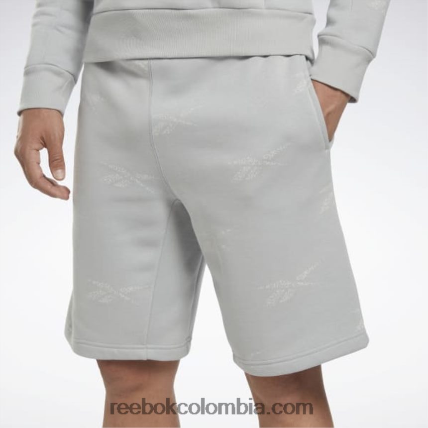 hombres gris puro 3 pantalones cortos de vellón de vector de identidad Reebok D260LP1285