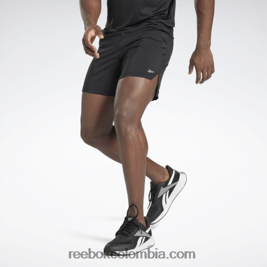 hombres negro Pantalones cortos para correr Reebok D260LP1176