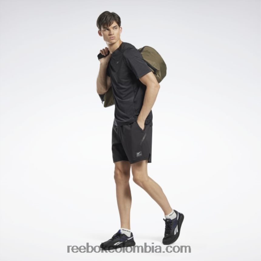 hombres negro pantalones cortos de fuerza+ con certificación de rendimiento Reebok D260LP1284