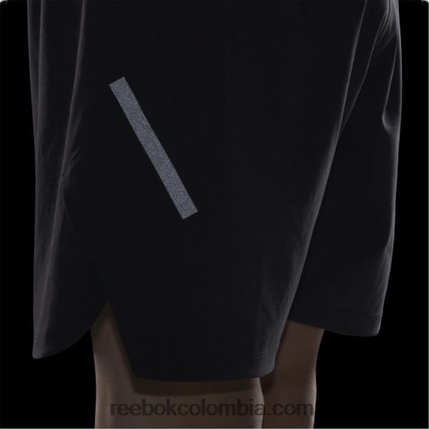 hombres negro pantalones cortos de fuerza+ con certificación de rendimiento Reebok D260LP1284