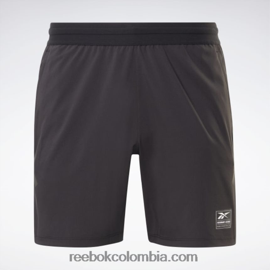 hombres negro pantalones cortos de fuerza+ con certificación de rendimiento Reebok D260LP1284