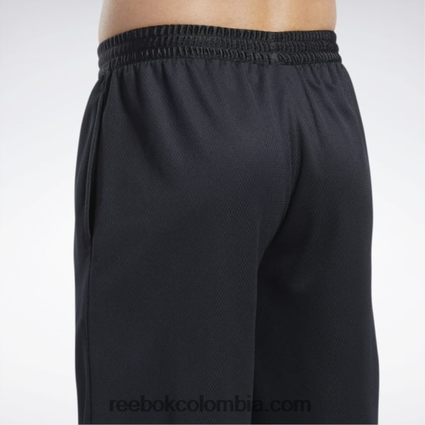 hombres negro pantalones cortos de malla de baloncesto Reebok D260LP1245