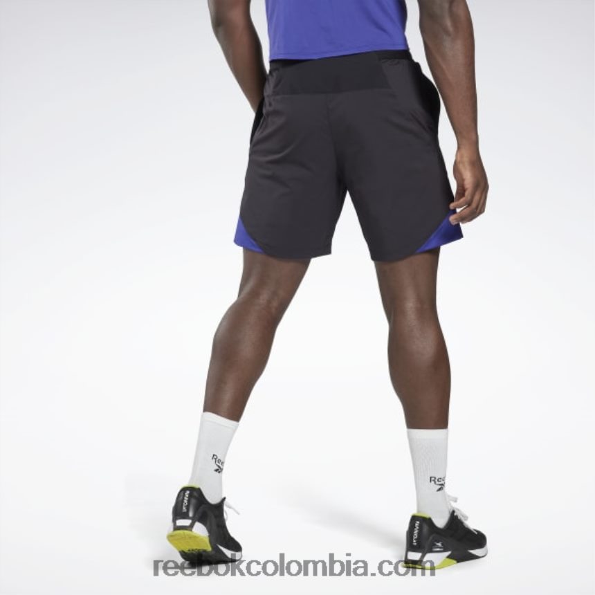 hombres negro pantalones cortos les mills fuerza 2.0 Reebok D260LP1329