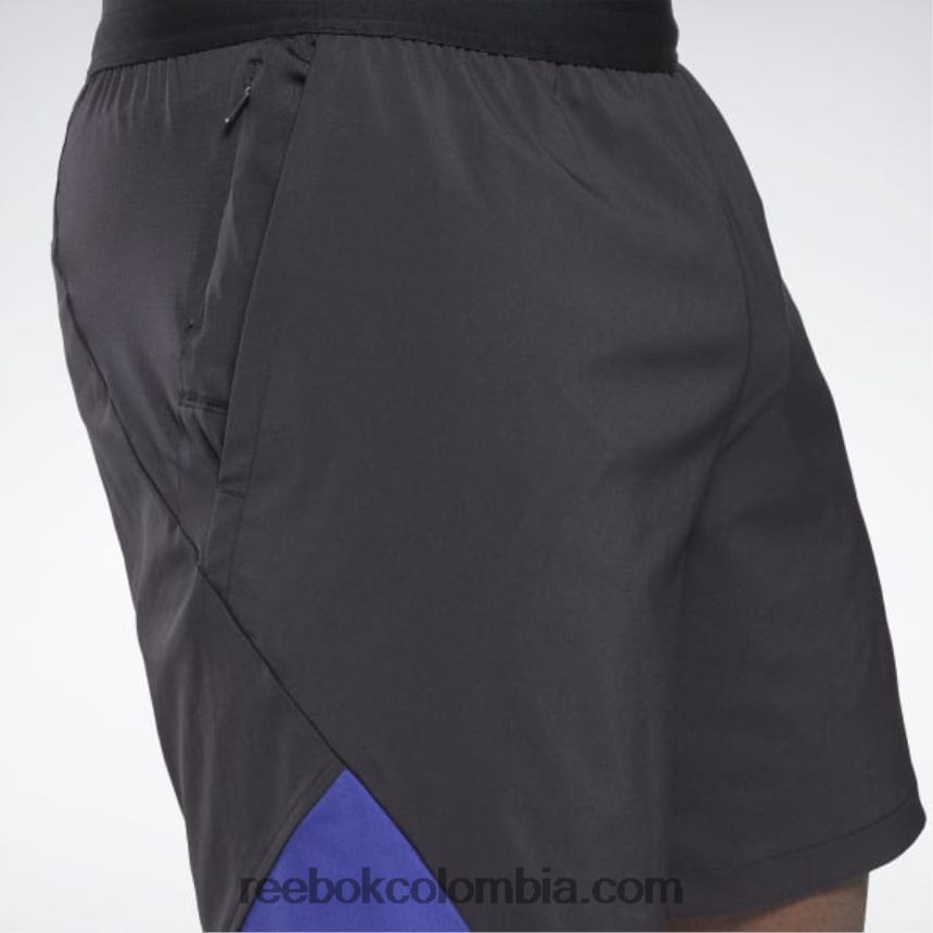 hombres negro pantalones cortos les mills fuerza 2.0 Reebok D260LP1329