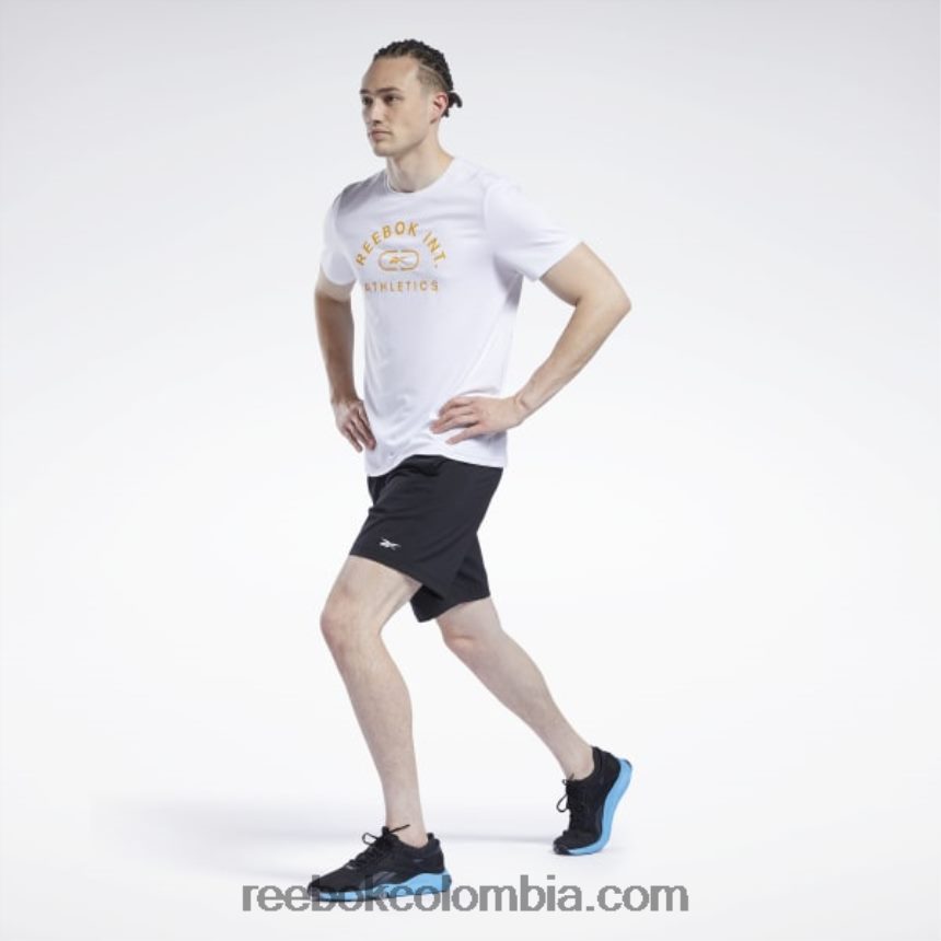 hombres negro pantalones cortos listos para entrenar Reebok D260LP1077