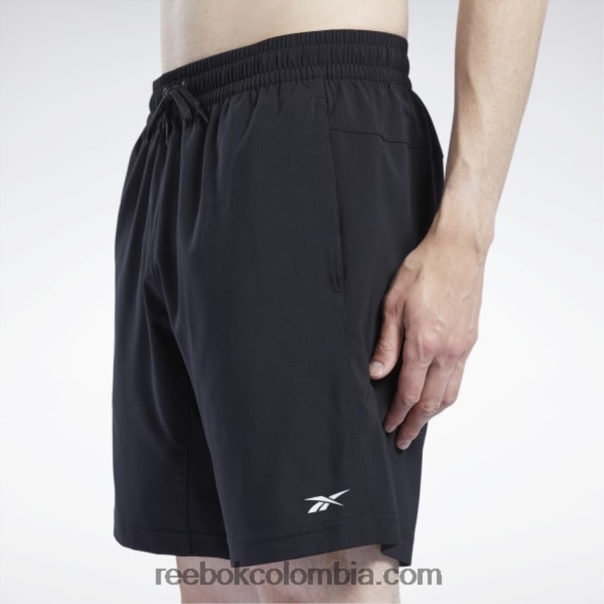 hombres negro pantalones cortos listos para entrenar Reebok D260LP1077