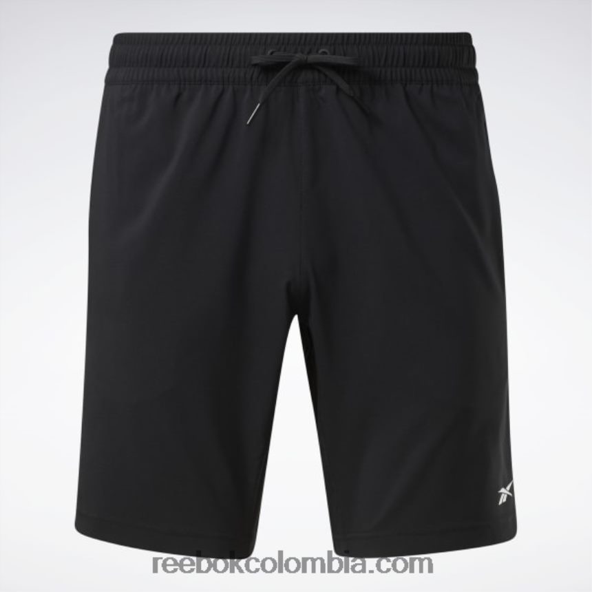 hombres negro pantalones cortos listos para entrenar Reebok D260LP1077