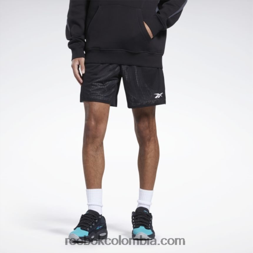 hombres negro shorts de malla de la liga de la ciudad Reebok D260LP1287