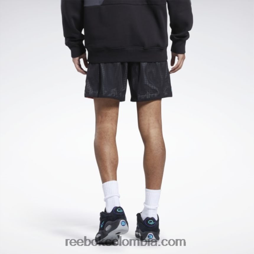 hombres negro shorts de malla de la liga de la ciudad Reebok D260LP1287
