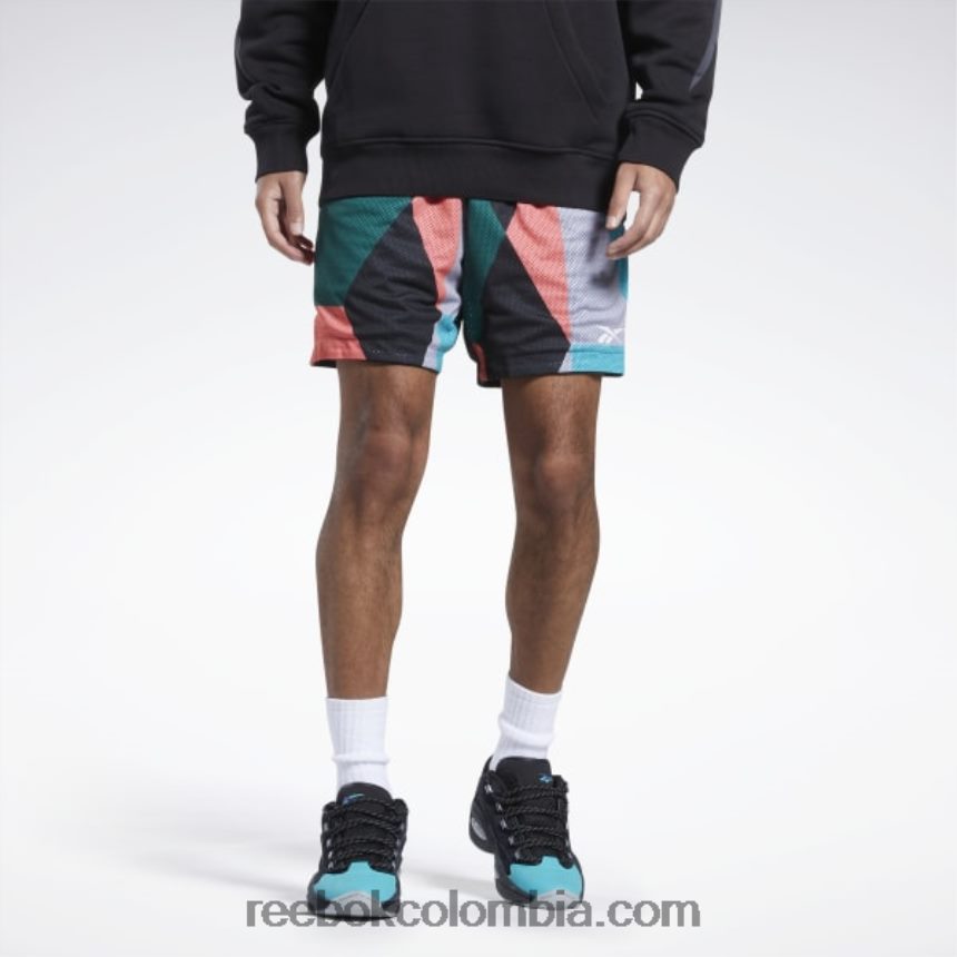 hombres negro shorts de malla de la liga de la ciudad Reebok D260LP1287
