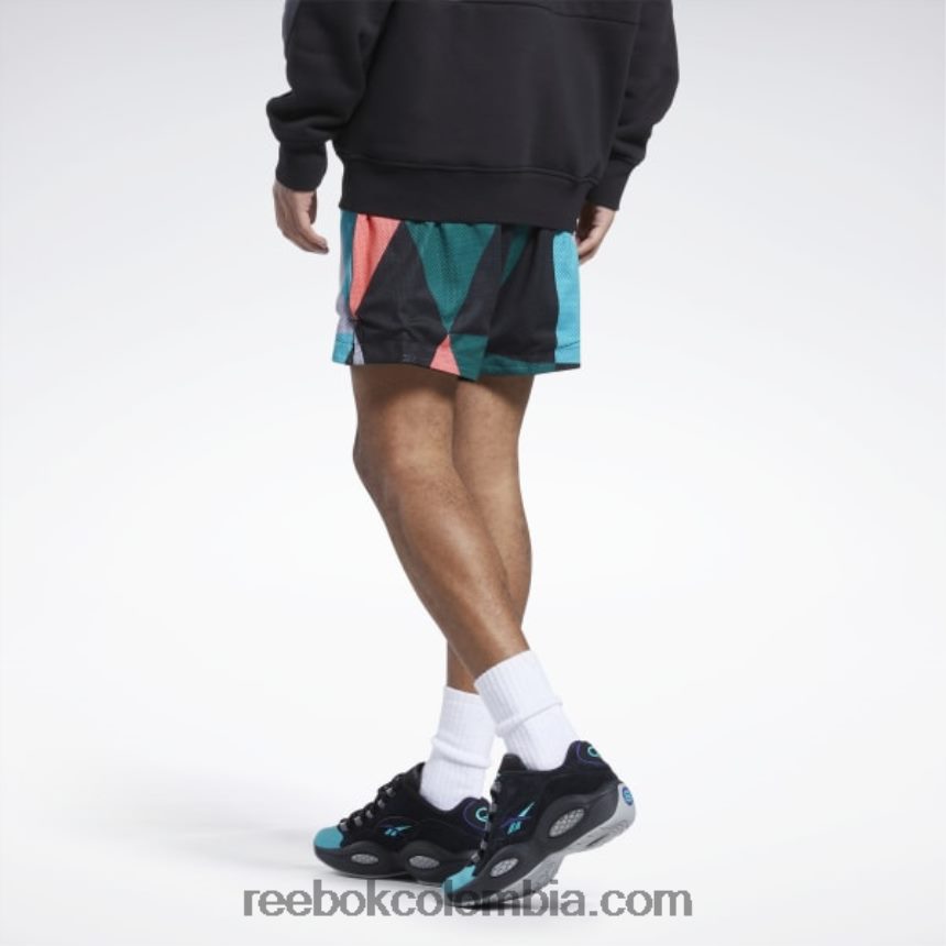 hombres negro shorts de malla de la liga de la ciudad Reebok D260LP1287