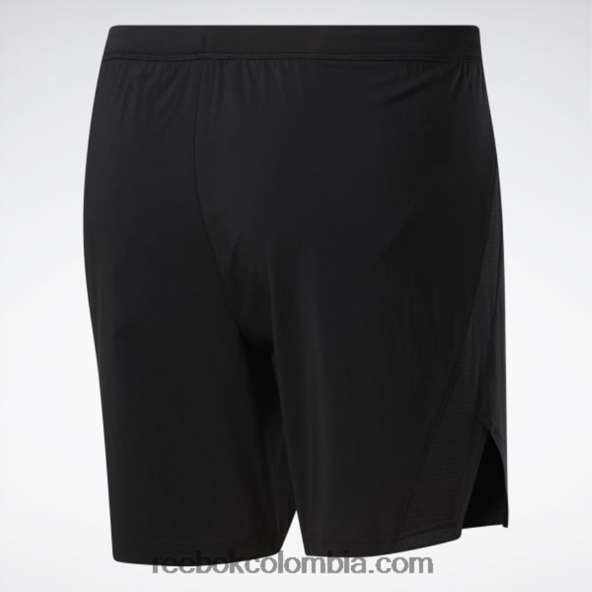 hombres negro shorts tejidos para correr Reebok D260LP1246
