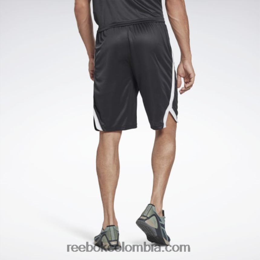 hombres noche negra shorts de malla listos para entrenar Reebok D260LP1346