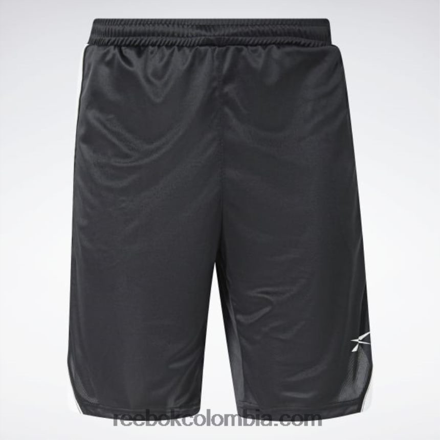 hombres noche negra shorts de malla listos para entrenar Reebok D260LP1346