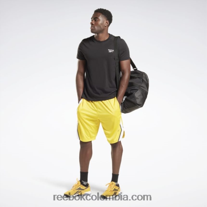 hombres siempre amarillo shorts de malla listos para entrenar Reebok D260LP1358
