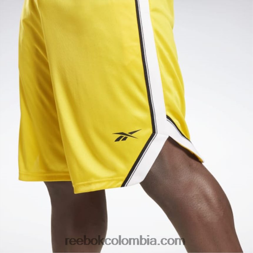 hombres siempre amarillo shorts de malla listos para entrenar Reebok D260LP1358