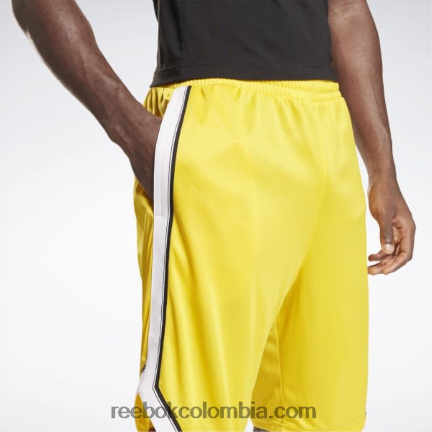 hombres siempre amarillo shorts de malla listos para entrenar Reebok D260LP1358