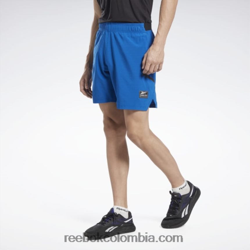 hombres vector azul pantalones cortos Speed+ con certificado de rendimiento Reebok D260LP1331