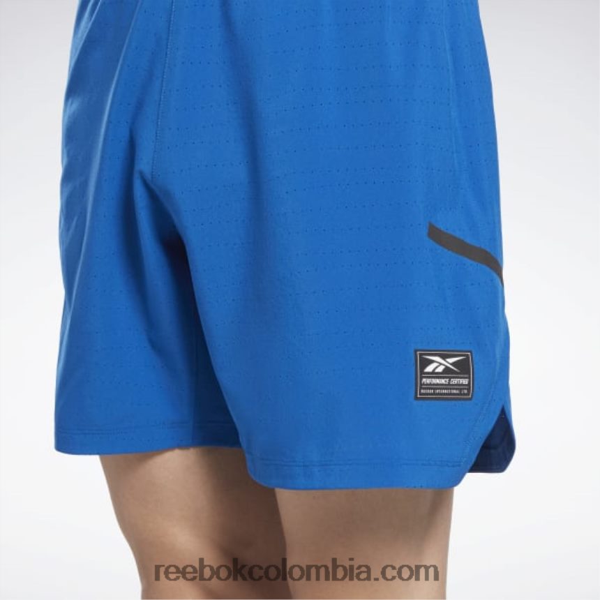 hombres vector azul pantalones cortos Speed+ con certificado de rendimiento Reebok D260LP1331