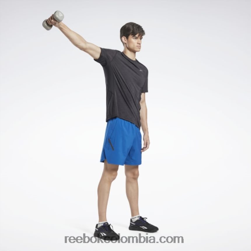 hombres vector azul pantalones cortos de fuerza+ con certificación de rendimiento Reebok D260LP1328