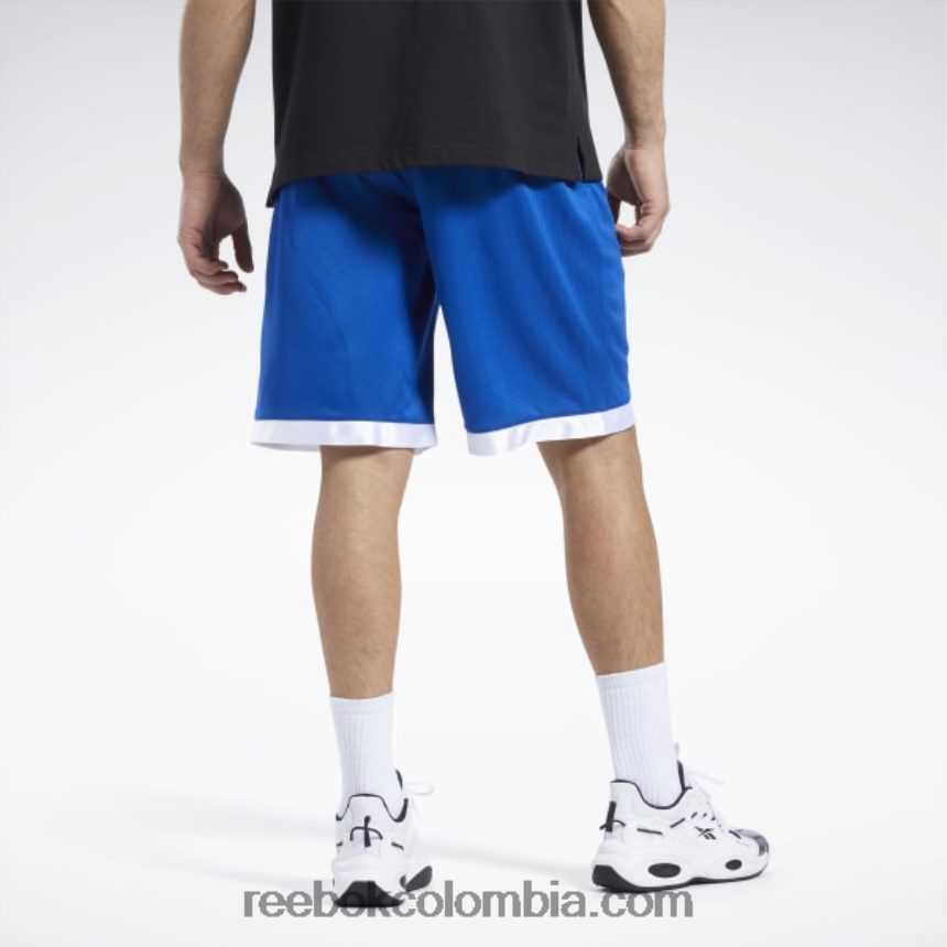 hombres vector azul pantalones cortos de malla de baloncesto Reebok D260LP1319