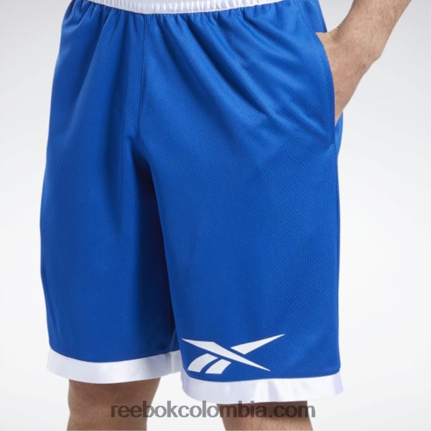 hombres vector azul pantalones cortos de malla de baloncesto Reebok D260LP1319