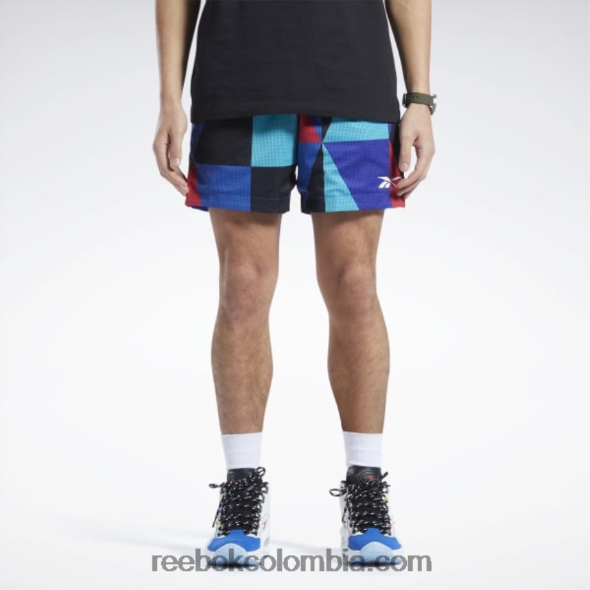 hombres vector azul shorts de malla de la liga de la ciudad Reebok D260LP1237