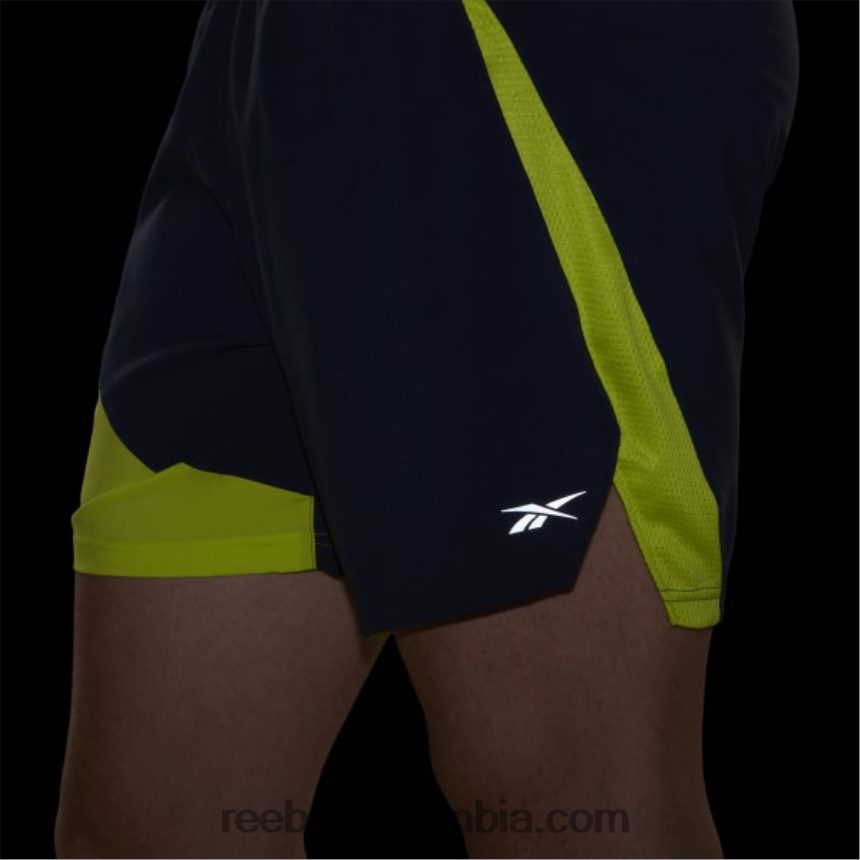 hombres vector de la marina Pantalones cortos para correr Reebok D260LP1316