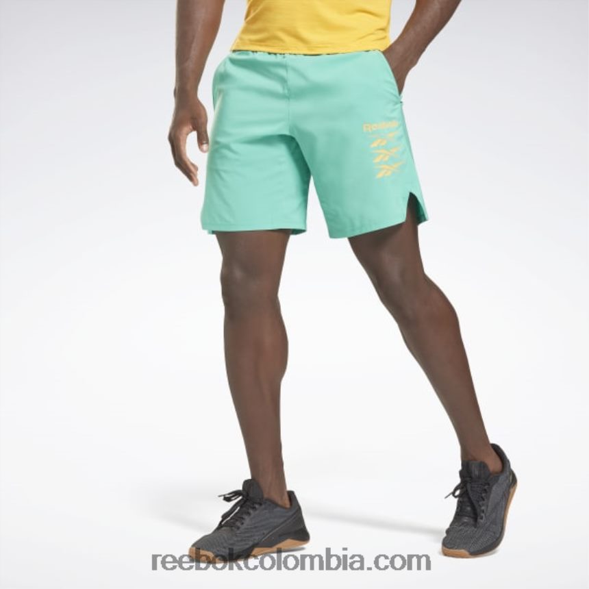 hombres verde azulado futuro shorts gráficos ligeros épicos Reebok D260LP1349