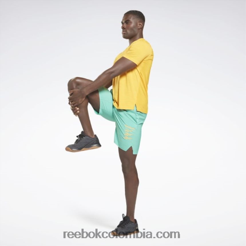 hombres verde azulado futuro shorts gráficos ligeros épicos Reebok D260LP1349