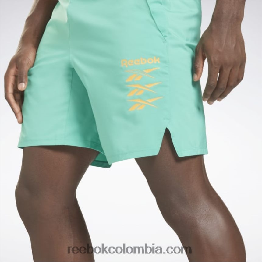 hombres verde azulado futuro shorts gráficos ligeros épicos Reebok D260LP1349