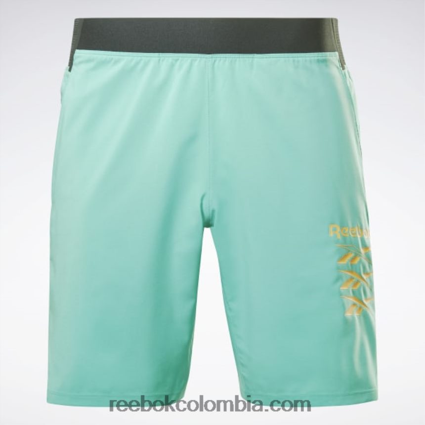 hombres verde azulado futuro shorts gráficos ligeros épicos Reebok D260LP1349