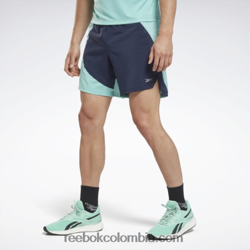 hombres verde azulado semi clásico Pantalones cortos para correr Reebok D260LP1207