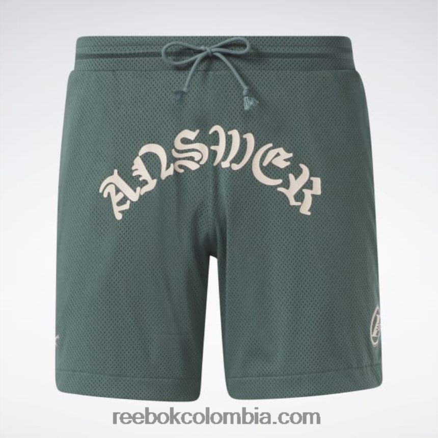 hombres verde tiza pantalones cortos de malla lny Reebok D260LP1196
