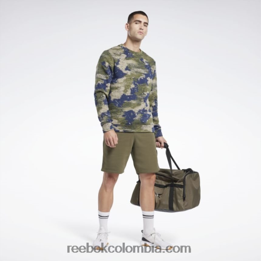 hombres cazador verde sudadera con cuello redondo Identity Modern Camo Fleece Reebok D260LP1297