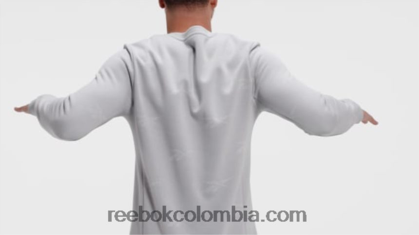 hombres gris puro 3 sudadera de vellón con vector de identidad Reebok D260LP1248