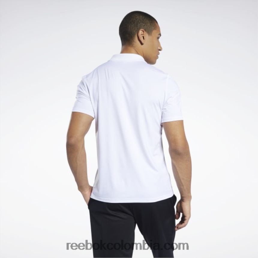 hombres blanco polo listo para entrenar Reebok D260LP1233